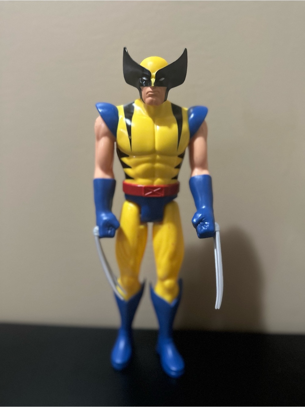 Yellow & Blue Superhero Action Figure with Claws - Kids Toy